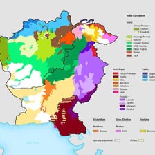 A map of Afghanistan alongside examples of Pashto writing