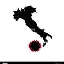 Map showing Sicily as an island below the toe of Italy’s boot-shaped peninsula