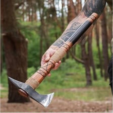 A traditional tomahawk, a small ax associated with Indigenous peoples of North America