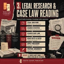 A judge consulting an earlier court decision in a legal casebook.