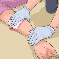 Medical workers providing first aid to injured people.