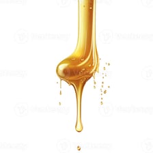 Honey slowly seeping through a narrow crack.