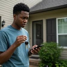 A young person appearing inexperienced in an unfamiliar formal setting