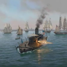 A historic ironclad warship with armored sides