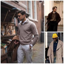A well-dressed person with a polished, stylish appearance.