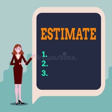 A simple illustration of an approximate numerical estimate.