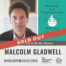 Malcolm Gladwell alongside or associated with his book The Tipping Point