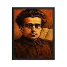A portrait of Italian thinker Antonio Gramsci.