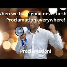 An official reading a proclamation to a gathered audience
