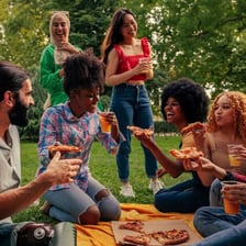 People taking part in an activity they find entertaining