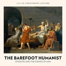 A philosopher speaking about ethics in an academic setting.