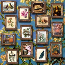 An artist creating a small, highly detailed miniature artwork
