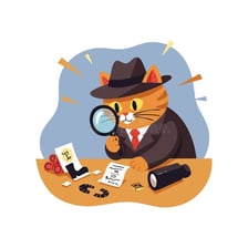 A curious cat investigating an unfamiliar object.