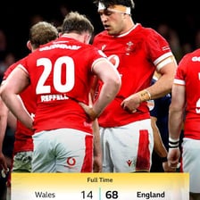 A match scene showing one team being decisively outplayed.