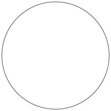A clear illustration of a round circular shape.