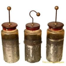 An antique Leyden jar, an early device for storing electrical charge