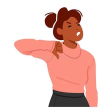 A person visibly expressing strong disapproval.