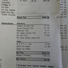 A worker receiving a paycheck representing earned wages.
