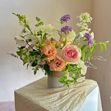 Several small bouquets made from clusters of flowers