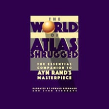 A copy of Ayn Rand's novel Atlas Shrugged associated with Objectivist philosophy