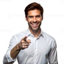 A confident person expressing certainty about a decision