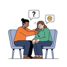 One person offering comfort and understanding to another.