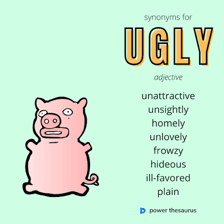 An illustration representing an unattractive appearance
