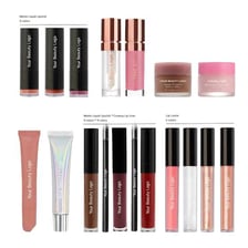 Several lipstick cosmetics displayed in their tubes