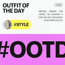 A coordinated clothing outfit presented as a daily fashion look