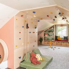 A children’s playroom containing no toys