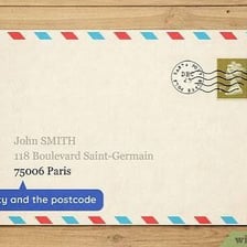 A British envelope displaying a postcode