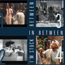 Actors performing a scene from a continuing television drama