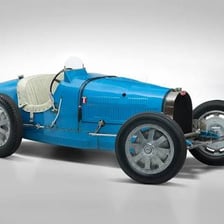 A classic Bugatti automobile from the 1930s.