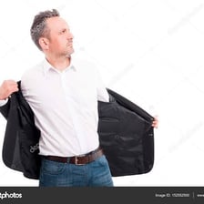 Person taking off a coat