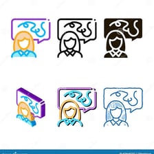 An illustration representing speech or ideas that lack a coherent connection