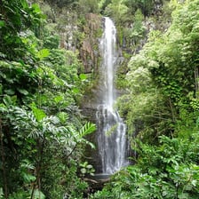 Waihīlau Falls in Hawaiʻi.