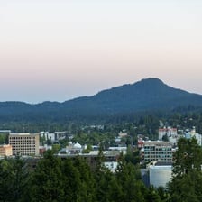 A view of downtown Eugene, Oregon.