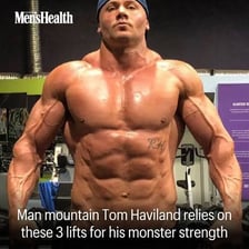 A sturdy, physically strong person standing.