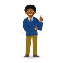 An illustration of a person responding with cheeky backtalk.