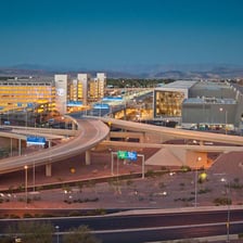The terminal exterior of the former McCarran International Airport in Las Vegas.