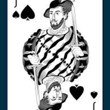 A jack playing card displaying a male court figure.