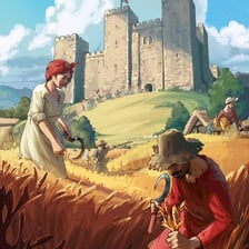 An educational illustration showing the hierarchical relationship between a medieval lord and vassal.
