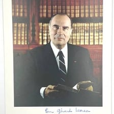 An official portrait of François Mitterrand, former president of France
