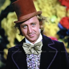 Portrait of actor Gene Wilder in his role as Willy Wonka.