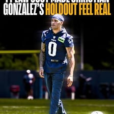 A sports player sitting out during a contract holdout.