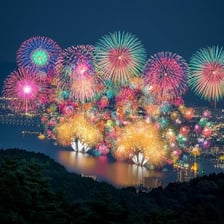 A spectacular fireworks display illustrating something remarkable