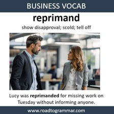 A person giving another person a serious verbal reprimand.