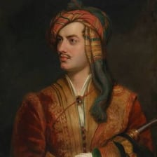 Portrait of Lord George Gordon Byron, the English Romantic poet