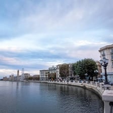 The port and waterfront of Bari in Apulia, Italy