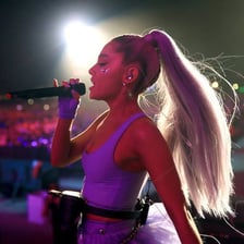 Ariana Grande performing during a concert